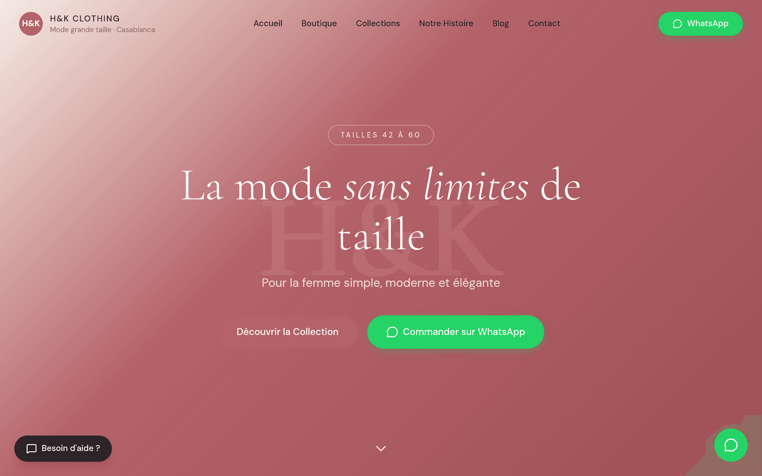 Site internet HK Clothing — Mode & Vêtements, Casablanca