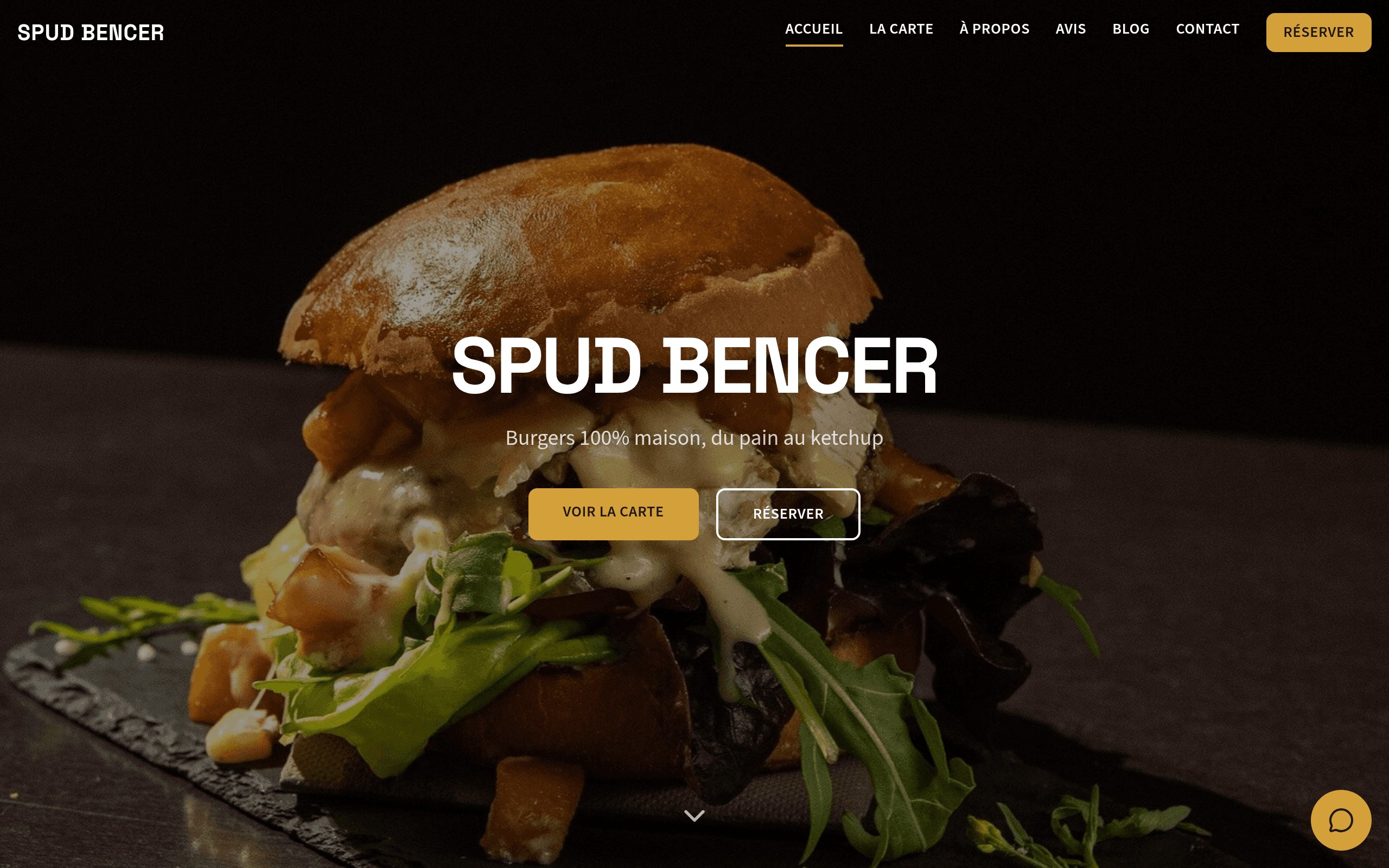 Site internet Spud Bencer — Restaurant de burgers artisanaux, Le Havre